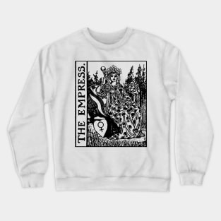 The Empress Tarot Card Black and White Crewneck Sweatshirt